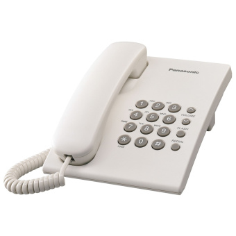 Телефон проводной Panasonic KX-TS 2350 RUW (белый)