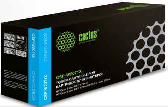 Картридж лазерный Cactus CSP-W2071X для HP Color Laser 150a/150nw/178nw MFP/179fnw голубой