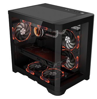 Корпус 1STPLAYER UVIEW UV5 mATX чёрный