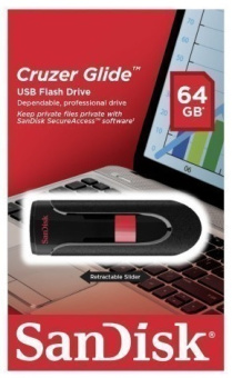 Флешка .64Gb SanDisk Cruzer Glide USB