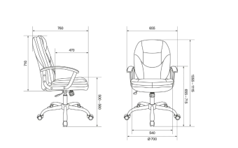 Кресло Бюрократ CH-868SL (экокожа, хромированная крестовина, хромированные подлокотники) Черный