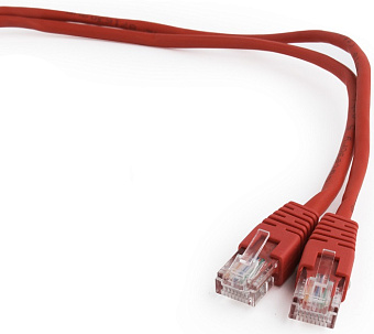 Кабель патч-корд .Patch cord кат.5e  5.0м, Cablexpert, многожильный, красный