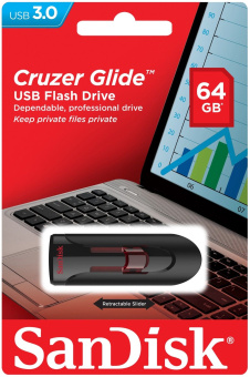 Флешка .64Gb SanDisk Cruzer Glide USB 3.0