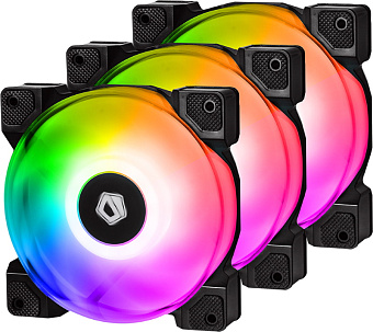 Комплект вентиляторов ID-Cooling DF-12025-ARGB-TRIO (4pin, ARGB-подсветка, 120x120x25мм, 31дБ, 900-2000об/мин)