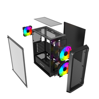 Корпус Powercase Mistral Edge SE ARGB ATX Bllack
