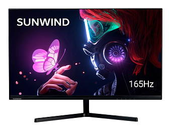 Монитор 23.8" SunWind SUN-M24BG110 (VA 1920x1080 6ms 165Hz HDMI DP USB) Black