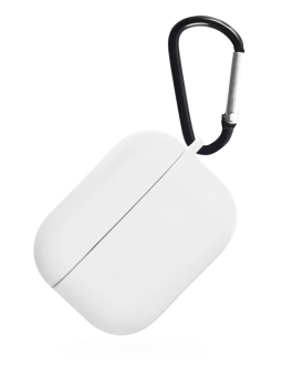 Чехол для наушников Apple Airpods 3 - iNeez силиконовый с карабином белый