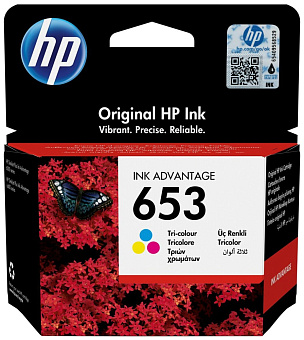 Картридж струйный HP 653 (3YM74AE) для HP DeskJet Plus Ink Advantage 6075/6475, многоцветный (200стр