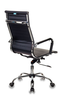 Кресло Бюрократ CH-883 (эко.кожа, крест. металл хром, до 120 кг) Черный