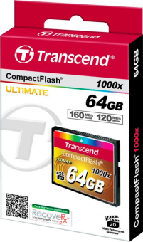 Карта памяти CF 64Gb Transcend Compact Flash Ultra 1000x (160/120 MB/s)