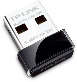 Сетевая карта USB2.0 TP-Link TL-WN725N (802.11b/g/n, до 150Mbps, 2.4GHz)
