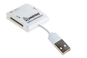 Внешний картридер USB2.0 SmartBuy SBR-713-W белый