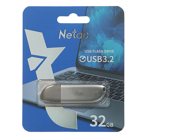 Флешка 32Gb Netac U352 USB3.2 с колпачком, металлическая
