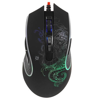 Мышь проводная Defender Venom RGB черный
