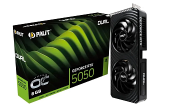 Видеокарта .8Gb PALIT RTX 5050 Dual OC (RTX5050) GDDR6 128-bit HDMI DP