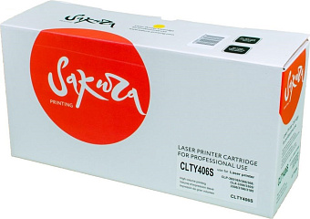 Картридж лазерный Sakura .SACLTY406S (CLTY406S) для Samsung, желтый
