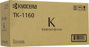 Картридж лазерный Kyocera TK-1160 для P2040dn/2040dw, 7200 стр. черный