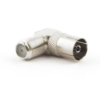 Переходник TV (f) --> F (f)  Cablexpert APL-FTVF-02, 90 градусов, блистер