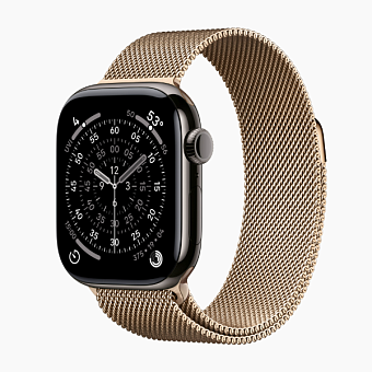 Смарт-часы Apple Watch Series 11 46mm Titanium Milanese Loop Gold