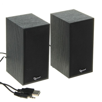 Акустическая система Gembird SPK-203 (2x3W, USB) black wooden