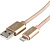 Кабель USB-A < - > Lightning, 1.8м, Cablexpert, армированная оплетка, 3A, золото