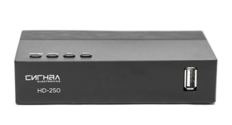 Тюнер TV Сигнал Эфир HD-250 DVB-T2, черный