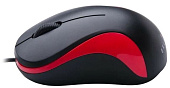 Мышь проводная Оклик 115S черный/красный