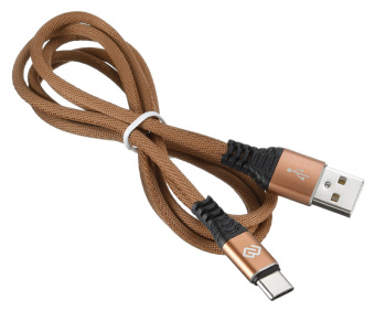 Кабель USB-A < - > USB-C, 1.2м, Digma коричневый