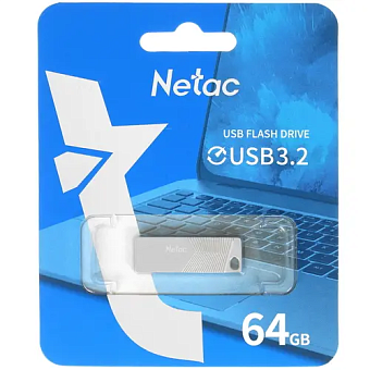 Флешка 64Gb Netac UM1 USB3.0, монолит, металл