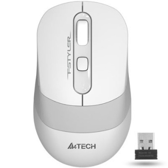 Мышь беспроводная A4Tech Fstyler FG10 2000dpi Grey-White