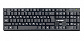 Клавиатура проводная Defender Daily HB-162 USB черный