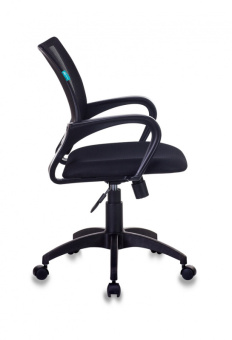 Кресло Бюрократ CH-695N (сетка/ткань, мех. качания, крест. пластик, до 150 кг) Черный