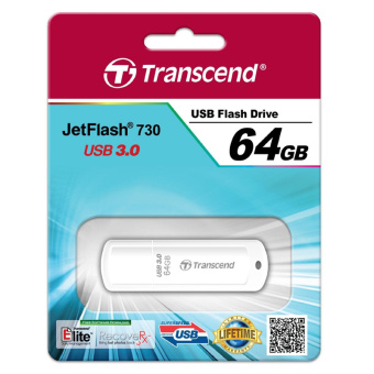 Флешка .64Gb Transcend JetFlash 730 USB3.0 белый