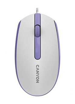 Мышь проводная Canyon CNE-CMS10 White-Lavender