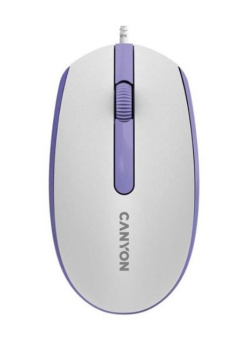 Мышь проводная Canyon CNE-CMS10 White-Lavender