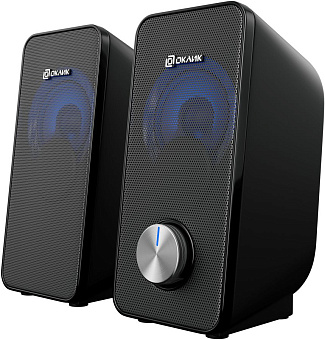 Акустическая система OKLICK OK-122 (2x2W, питание от USB) черный