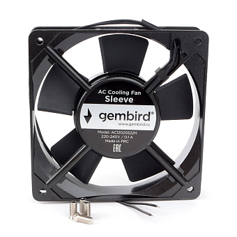 Вентилятор для корпуса 120mm Gembird AC12025S22H (2-pin, 120x120x25мм, AC, 220 B, втулка, провод 30 