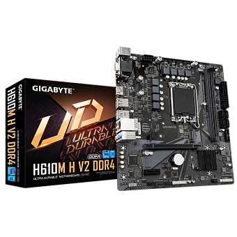 Материнская плата Socket-1700 Gigabyte H610M H V3 DDR4 (H610) 2*DDR4 M.2 HDMI VGA mATX