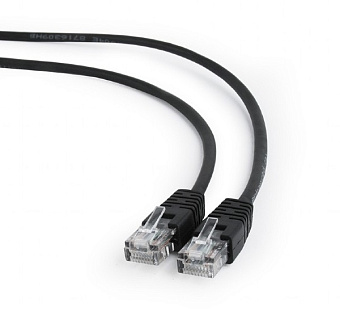 Кабель патч-корд .Patch cord кат.5e  0.5м, Cablexpert, многожильный, черный