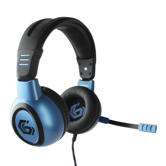 Наушники проводные Gembird MHS-G55 Gaming (мониторные, 20 - 20 000 Гц, 96 дБ) black-blue