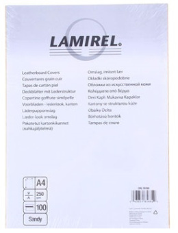 Обложка для переплёта Lamirel A4 Delta (тиснение под кожу, 250 мкм., 100 шт) песочная