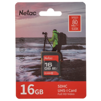 Карта памяти SD .16Gb Netac P600 SDHC Class 10