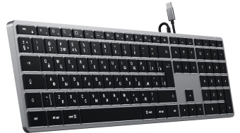 Клавиатура проводная Satechi Slim W3 USB-C Wired Keyboard (алюминиевый корпус, подсветка с тремя уро