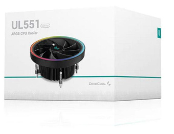 Кулер для процессора DeepCool UL551 1700 (4-pin/ 3-pin 5V ARGB, 1700, 136mm, 500-1800 об/мин, 26.8 дБ, ARGB)