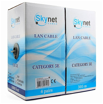Кабель витая пара внутренний 4 пары UTP кат.5e (305м) медный SkyNet Standart