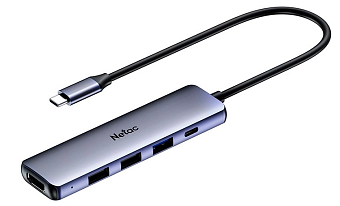 Концентратор USB-C - 5-in-1-multi-port, Netac USB Hub WF13