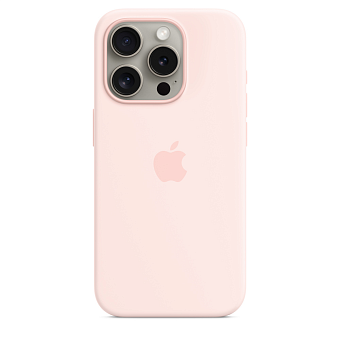 Чехол для смартфона Apple iPhone 15 Pro 6.1" - Silicone Case with Magsafe, светло-розовый