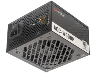 Блок питания .600W Accord ACC-W600P 80 PLUS WHITE 120mm, черный