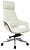 Кресло Бюрократ _DAO-2 белый кожа с подголов. крестов. алюминий