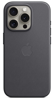 Чехол для смартфона Apple iPhone 15 Pro 6.1" - FineWoven Case with Magsafe Black (черный)